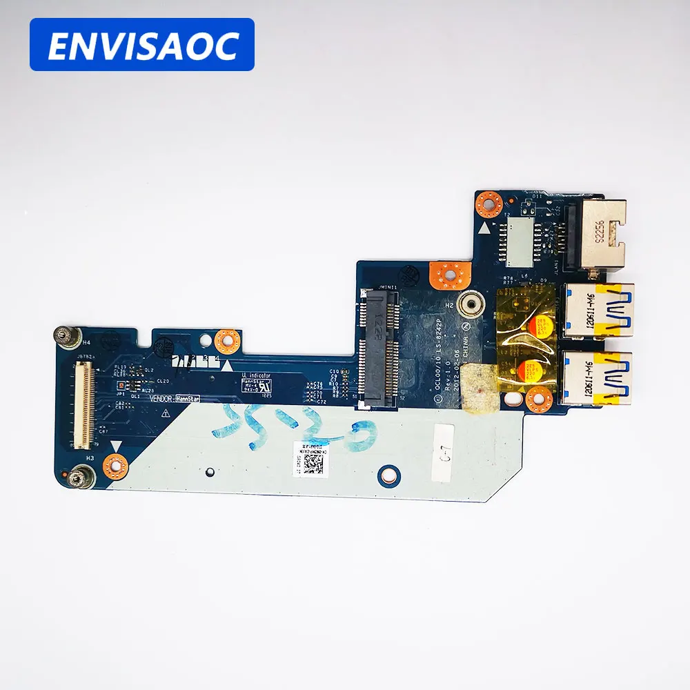 Per Dell Inspiron 15R 5520 5525 7520 laptop USB RJ45 Jack board QCL00/10 LS-8242P 0962WP