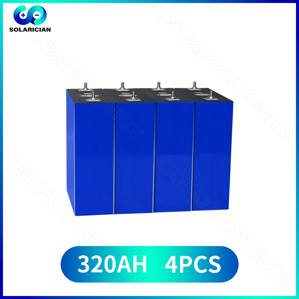 8000 Cycli Grade A 320Ah LiFePO4 Batterij 3.2V Lithium-ijzerfosfaat Oplaadbare Mobiele DIY 12V 24V 48V RV EV Golfkar Solar