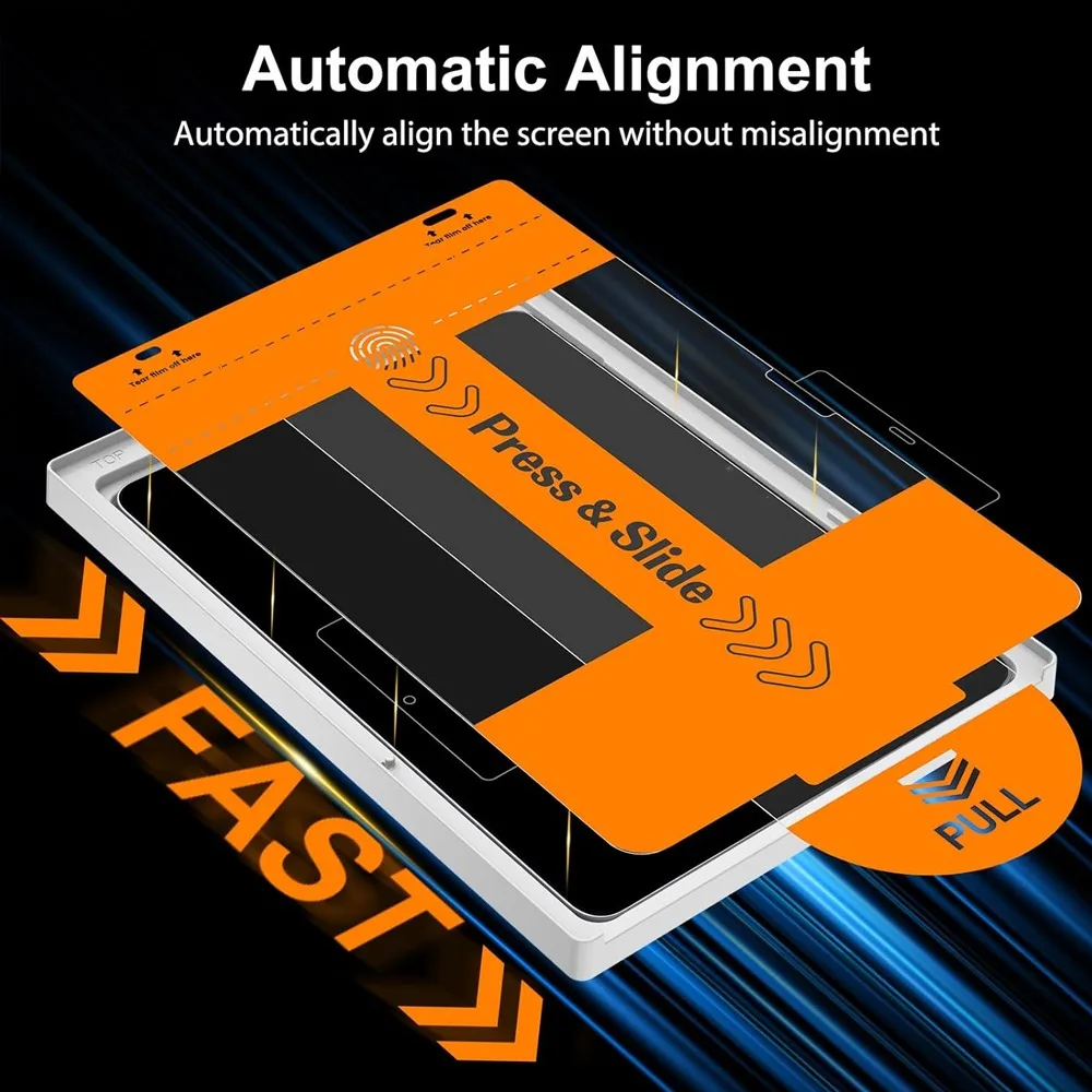 طبقة حماية مضادة للضوء الأزرق لجهاز iPad A16 2025 Air 11/13 بوصة M3 M2 سهلة التركيب واقيات شاشة من الزجاج المقسى لجهاز iPad 11