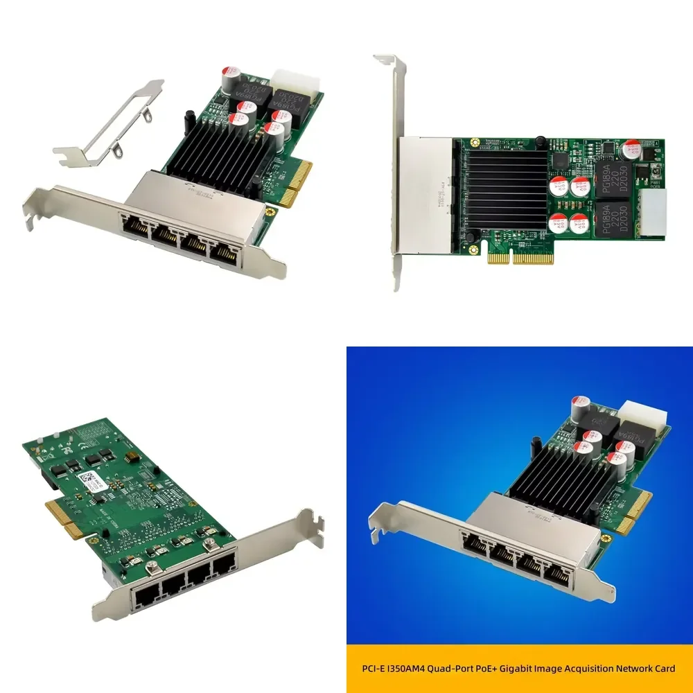 

PCIe X4 I350AM4 Four-port PoE + Industrial Vision Acquisition Card