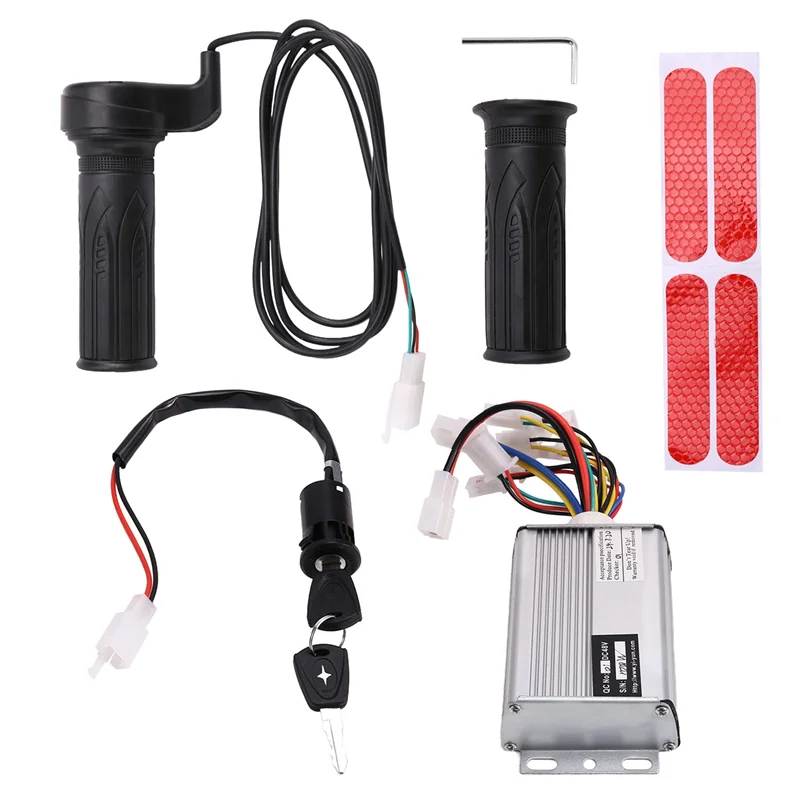 ABBN-48V 1000 Вт контроллер щетки для электрического скутера + дроссельная заслонка + ускоритель + комплект замка для электрического велосипеда/электрического скутера