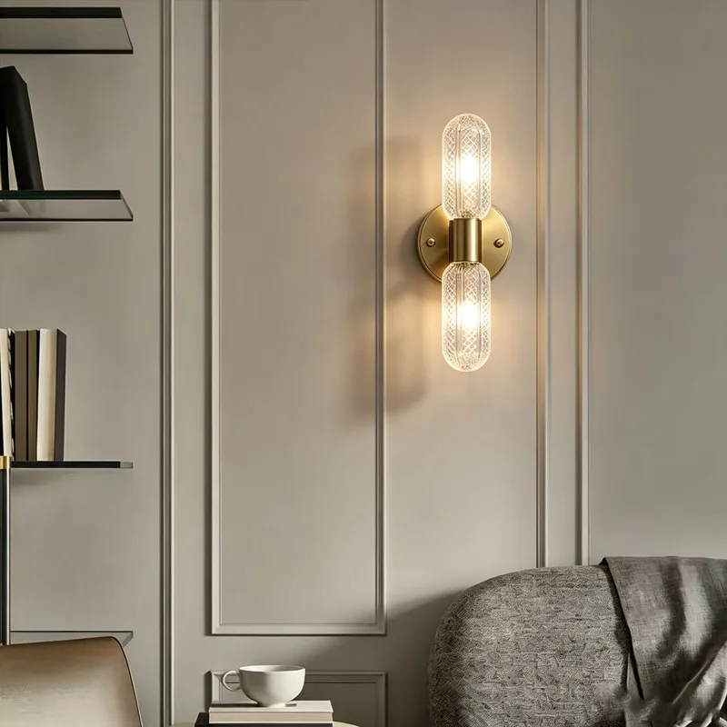 Nordic Luxury Golden Wall Lamps Postmodern Minimalist Sconces Living Room Bedroom Staircase High End Illumination Lights Fixture