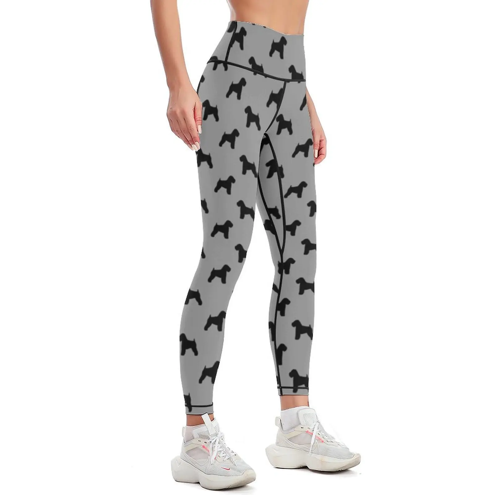 Soft Coated Wheaten Terrier Silhouette(s) Leggings Clothing fitness active wear Womens Leggings