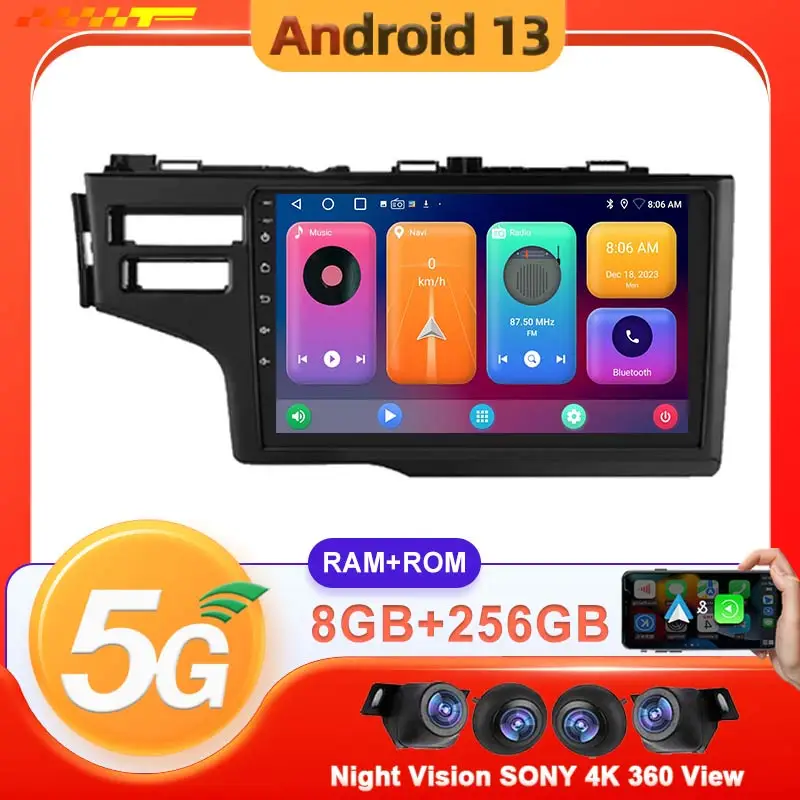 

Car Android 13 For Honda FIT JAZZ 2014-2020 Auto Multimedia Player GPS Navigation No 2din DVD High-performance CPU QLED Screen