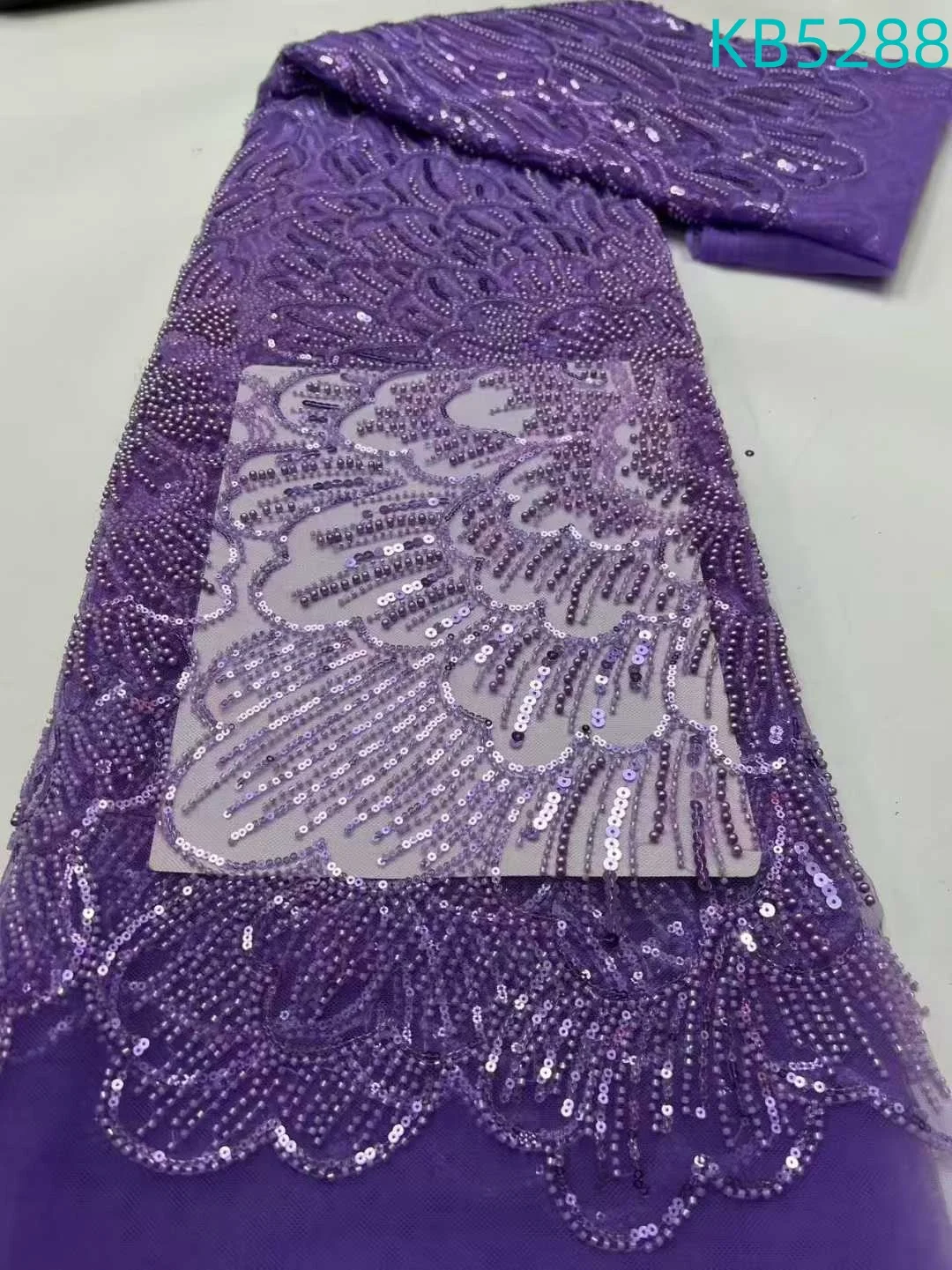 

Африканское кружевное полотно 5 ярдов, высококачественное, 2026, цвета огненно-оранжевый, с бисером, французское сетчатое кружево, с пайетками и вышивкой, для шитья KB5288