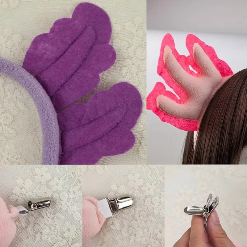 77彼女はぬいぐるみサンショウウタイガンヘアハープ女性動物のテーマヘッドバンドキッズ面白い耳のヘアフープ