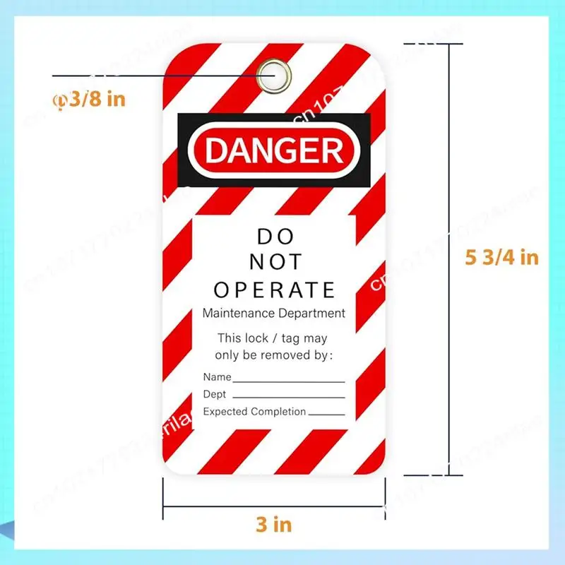 A17Z Tear & Water Resistant Loto Tags 3 X 5.75-Inch, 40 Danger Do Not Operate Tags With 40 Zip Ties Kit