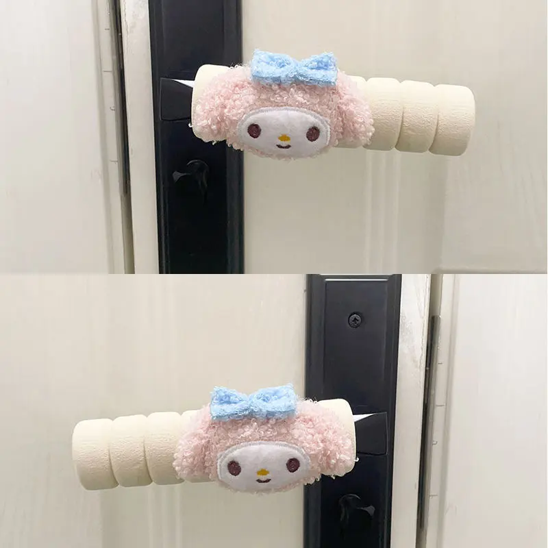 Sanrio Hello Kitty Handle Protector Anime Winter Antifreeze Hands Cartoon My Melody Home Room Antistatic Decoration Toys Gifts image 4