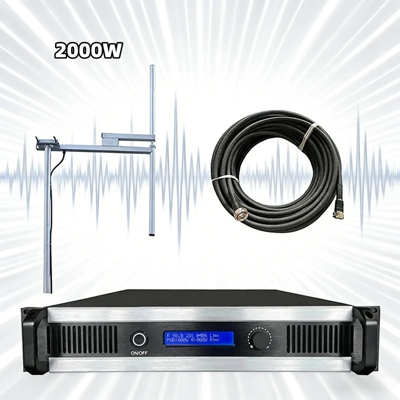 2KW 2000W Energy-efficient Fm Broadcast Equipment Radio Station Set