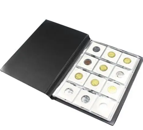 

10 Pages 120 Compartments Coins Storage Book Commemorative Coins Collection Book Small Sized Coins Stock Album 4 Colors