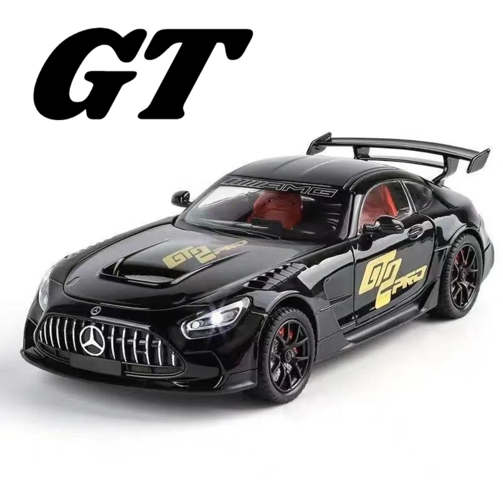 

Масштаб 1:24 GT GLS63 Модель спортивного автомобиля Игрушечный литой под давлением сплав Двери с открытыми откатными миниатюрными модели Звук Свет Подарок для детей