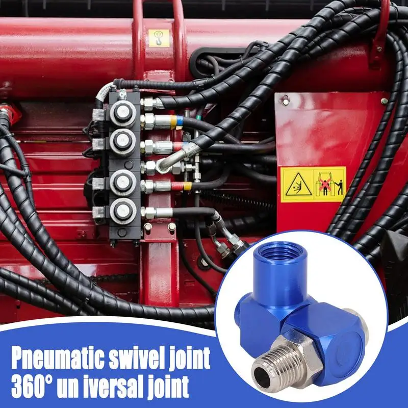 

Air Hose Fitting Industrial Portable Air Tool Adapter 360 Degree Swivel Adapter Aluminum Accessories For Hvac Garden Industrial
