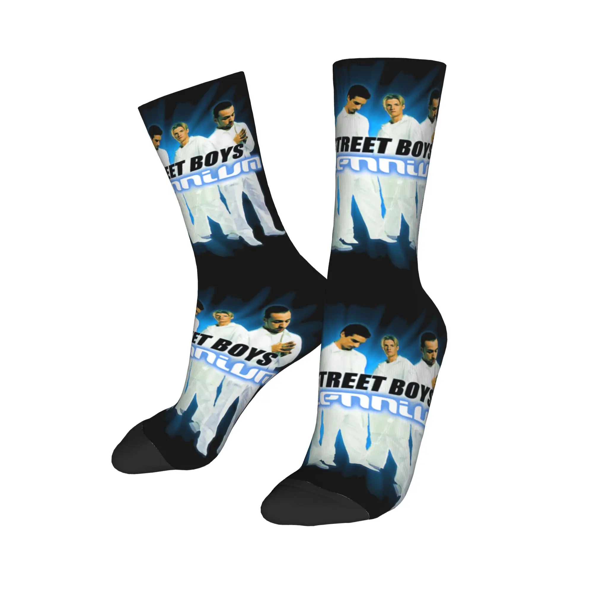 1 Pair Hip Hop Vintage I Want It That Way Crazy Men's Socks Unisex B-Backstreet Boys Harajuku Seamless Printed Funny Sock Gift