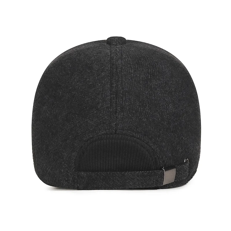 Middle Aged And Elderly Men Cotton Hat Autumn Winter Windproof Coldproof Father Hat Thickened Warm Fleece-Lined Baseball Cap image 2