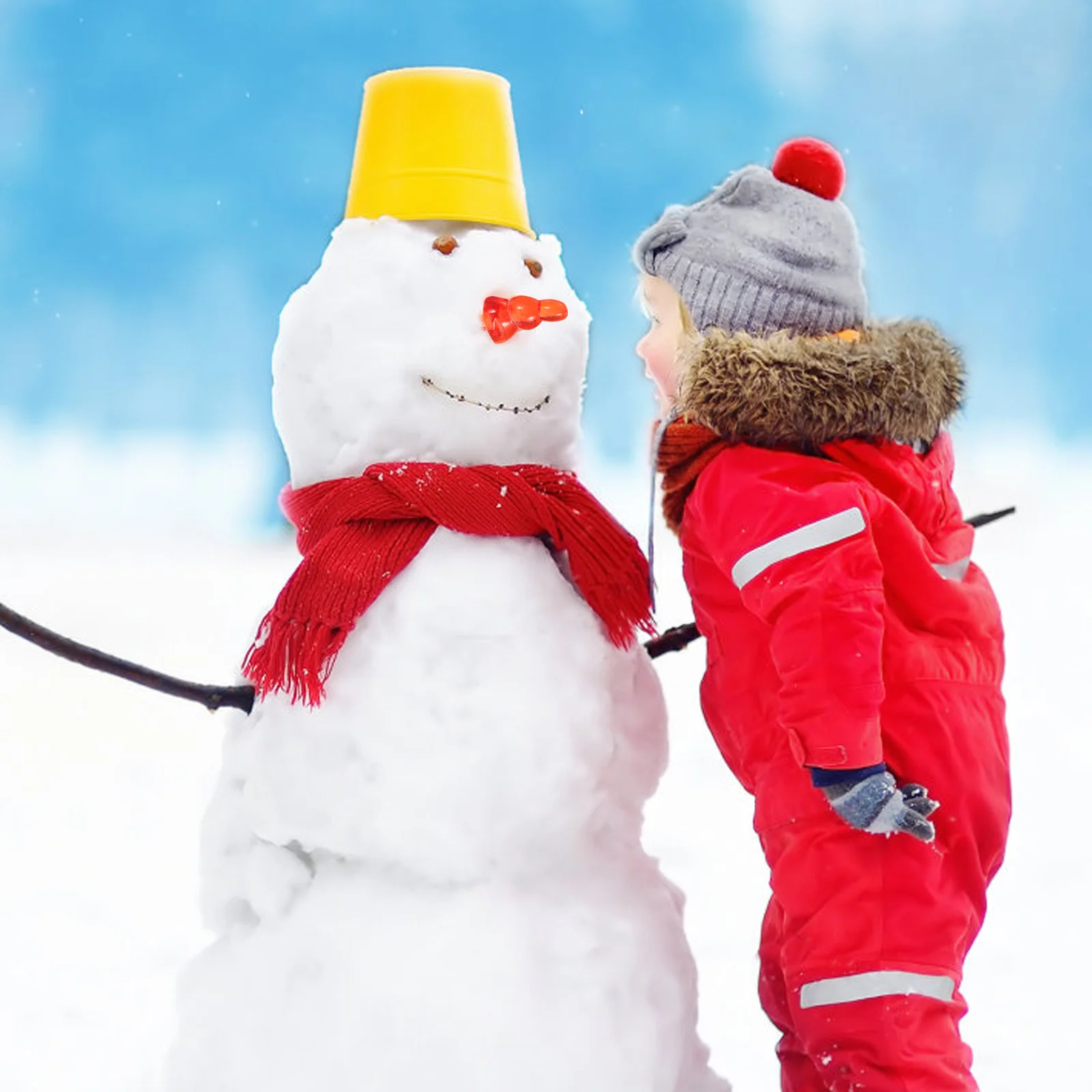 

100Pcs Snowman Nose Components Plastic Xmas DIY Snowman Making Supply Christmas Craft Decoration Handmade DIY Nose