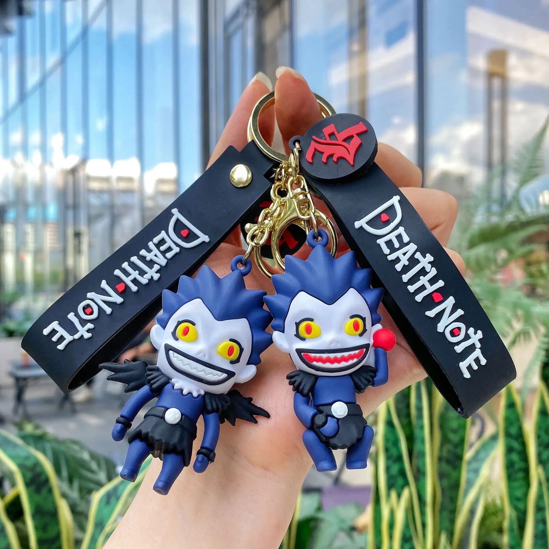 New Anime Keychain Women Men Key Chain Cartoon Double Sided Pendant Key Holder Acrylic Jewelry For Children Birthday Gifts view 3
