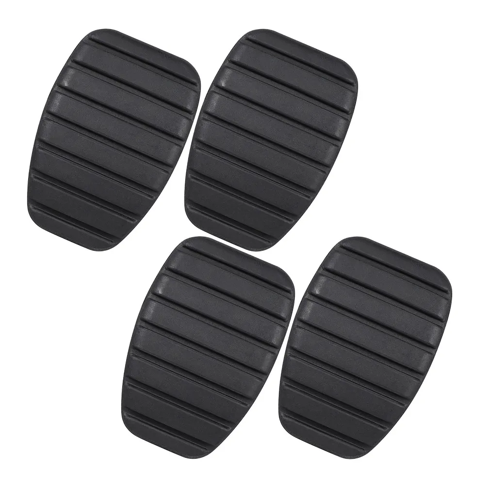 4Pcs Clutch Pedal Pad Rubber Brake Pedal Covers Anti Skid Grip for Manual Automatic Cars Noise Reduction Vibration Absorption