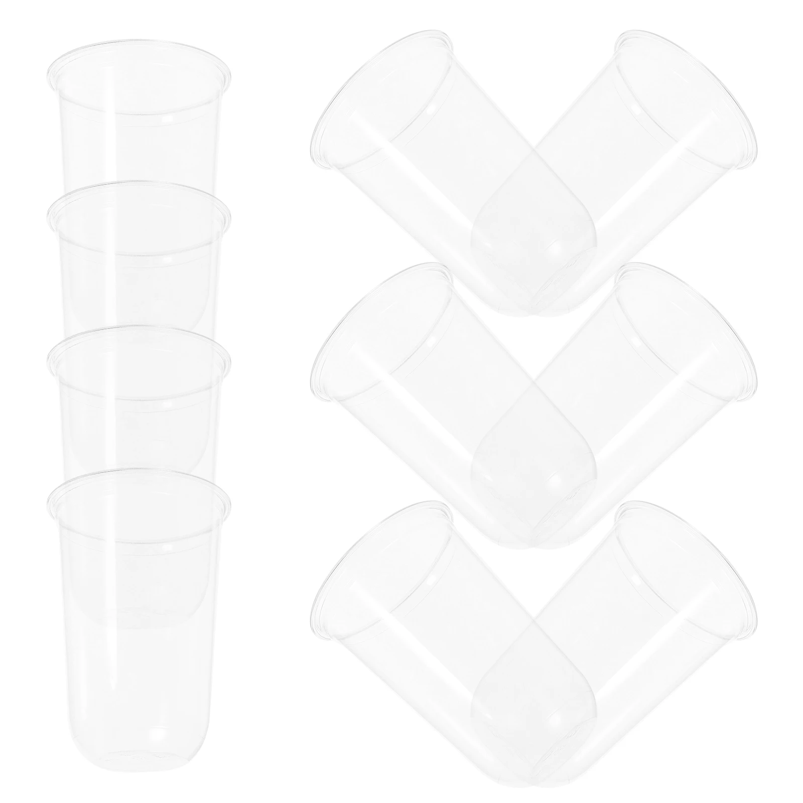 

10 Pcs Plastic Crayfish Cup 16oz Clear Drink Cups Water Party Reusable Beverage Hard Plastic Mugs Kitchen Barware
