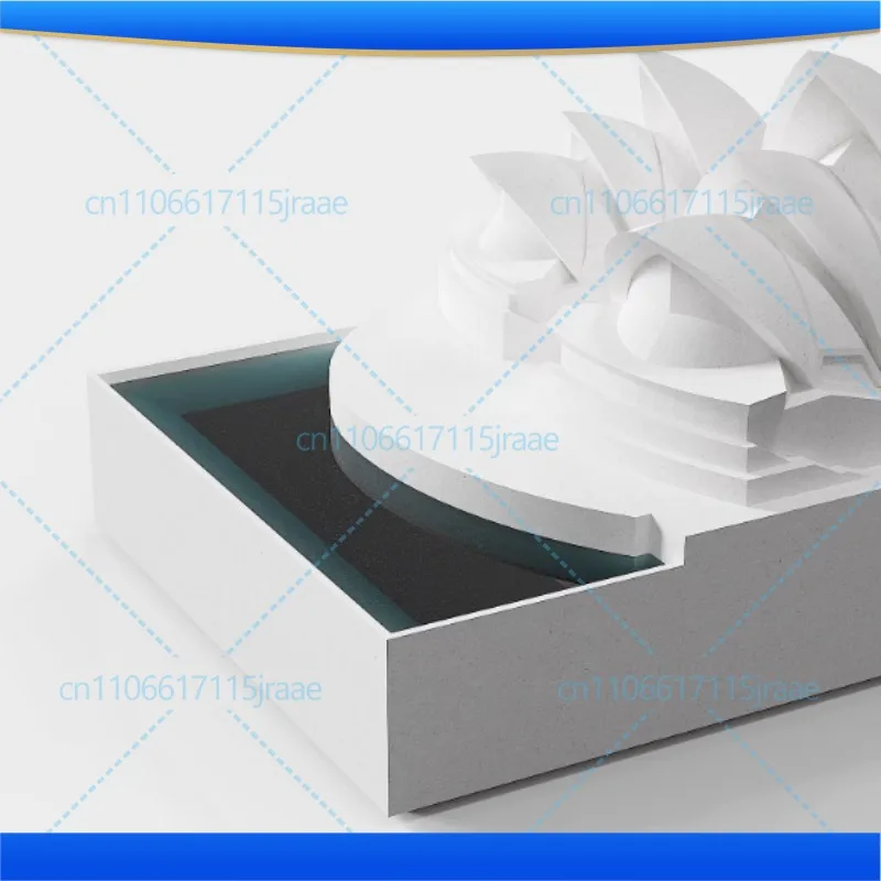 

Classic famous Sydney Opera House cement building model, modern minimalist home desktop decoration concrete house model ornament