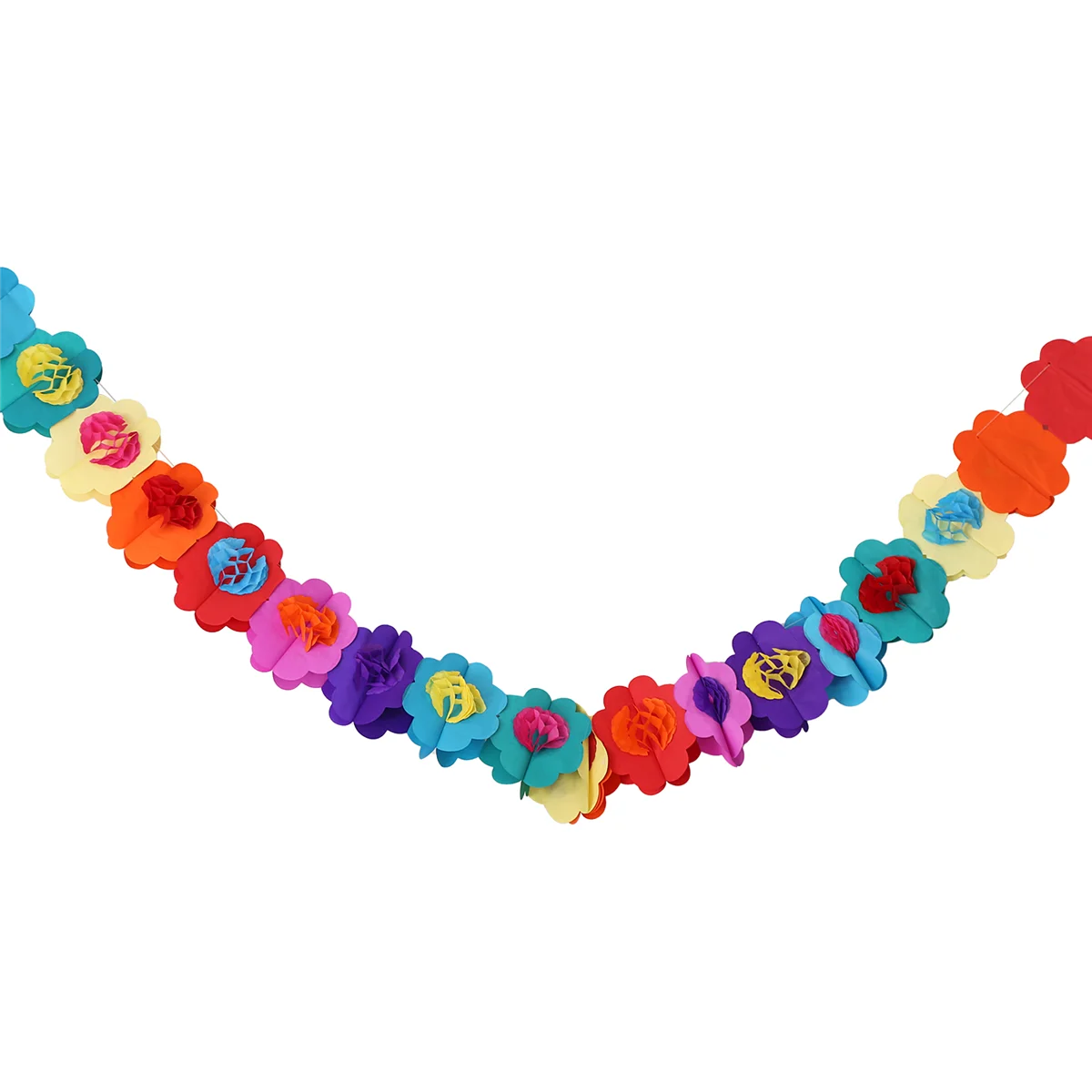 زينة إكليل الورق، راية مكسيكية، لافتة زهور إكليل الكركديه، زهور ورقية استوائية، زينة حفلات Luau HOT