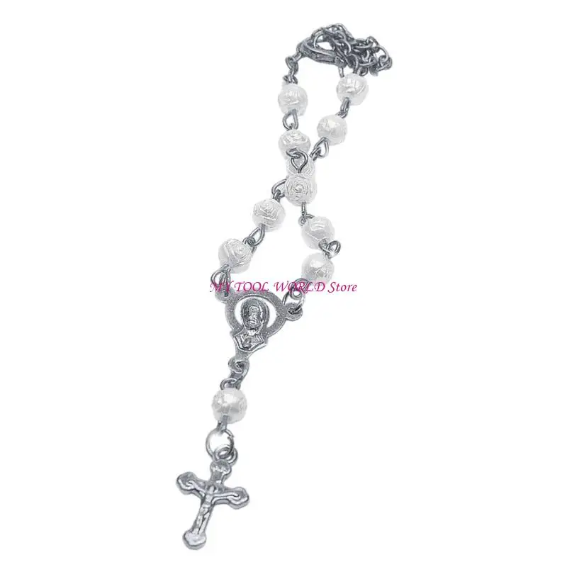 Armbänder Mode Rosenperlen Rosenkranzarmbänder religiöser Schmuck für tägliche A2BB