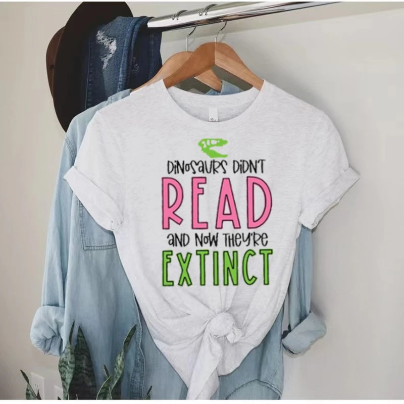 Dinosaurs Didn't Read And Now They Are T-shirt  Teacher Appreciation Tee  Cute Teacher Shirt  y2k aesthetic