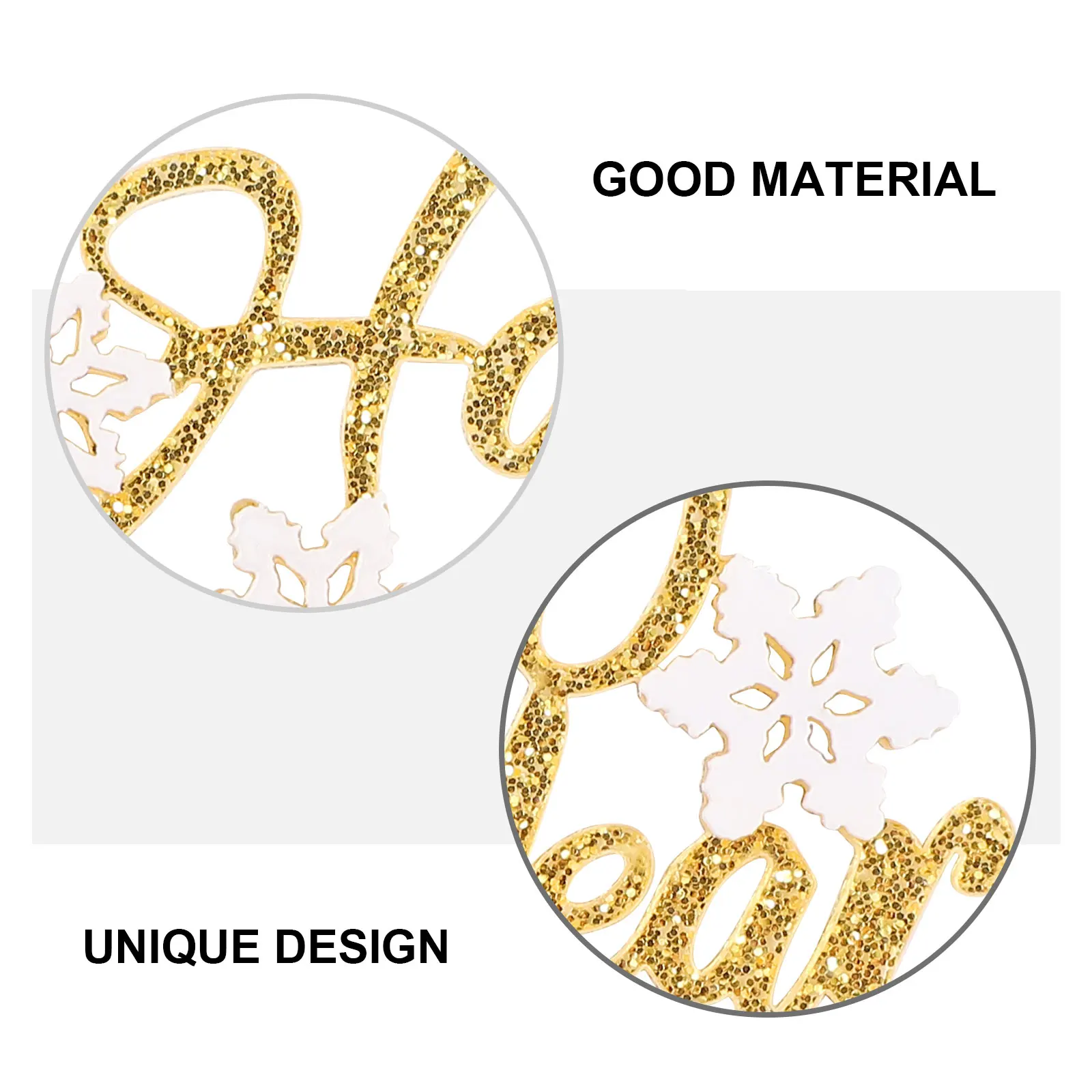 

5pcs Cake Insert Acrylic Picks Golden Theme Festive Decoration Cake Cupcake Dessert Topper Party Supplies New Year Wedding
