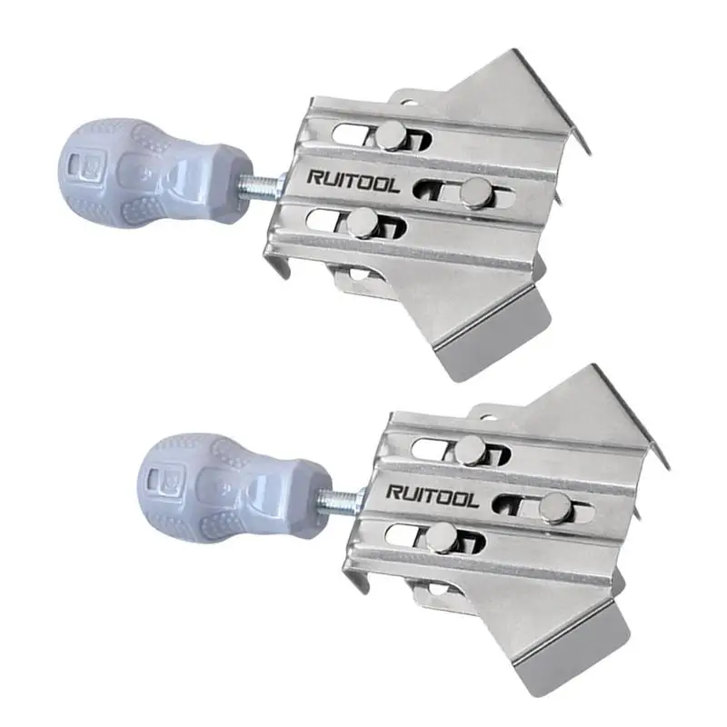 

Cabinet Making Corner Clamps 90-Degree Single Handle Clamps For Woodworking 2pcs Stainless Picture Frame Right Angle Clamp