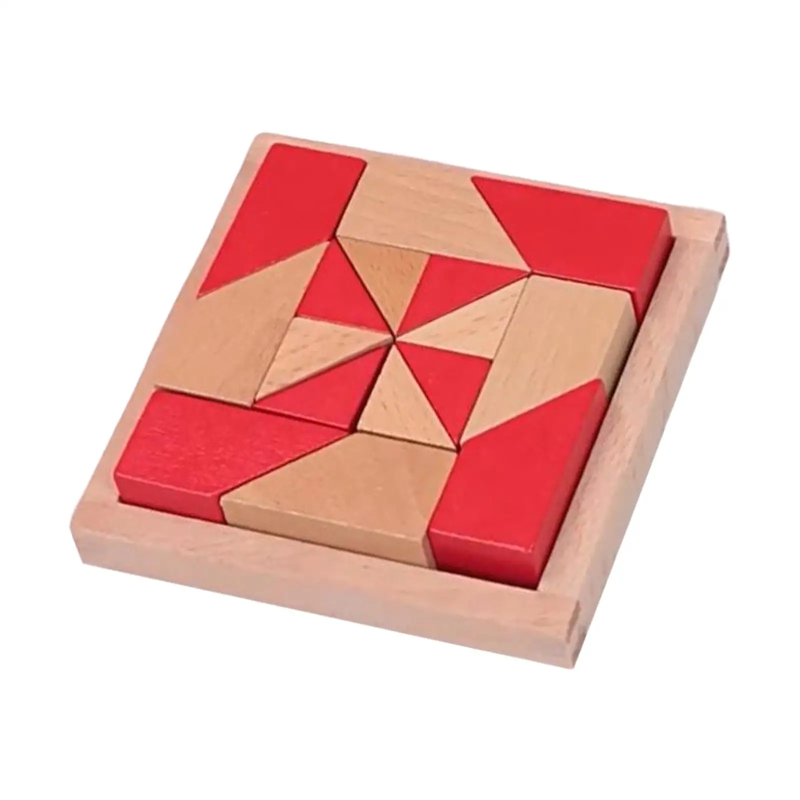 Wooden Blocks Puzzle Educational Travel Toy Holiday Gifts 3D IQ Game for