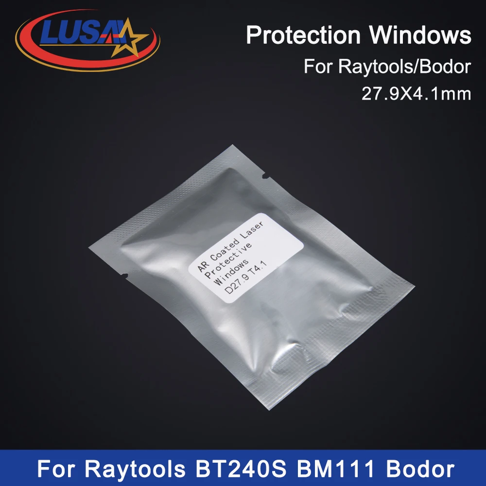 LUSAI Raytools Original/BODOR Origina Protection Lens/Protective Windows/Mirrors 27.9x4.1mm 211LCG0037 For Raytools BT240S BM111