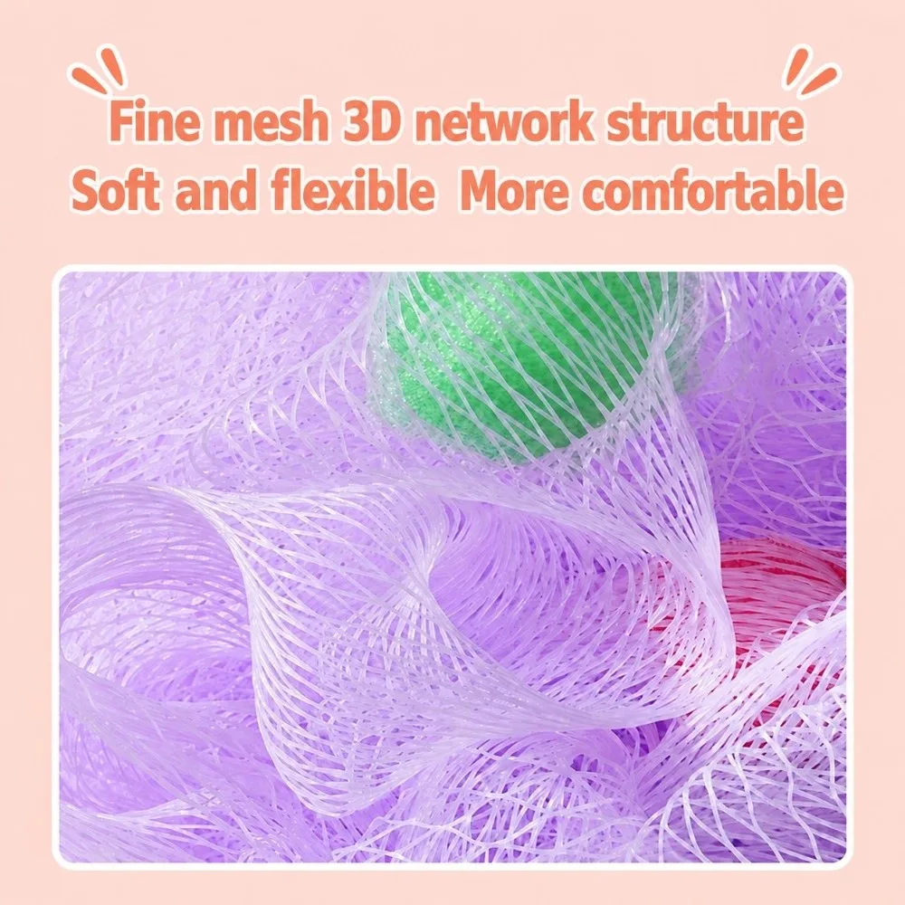 Soft Cartoon Shape Bath Bubble Ball Ice Cream Design Hanging Loop Foaming Sponge Simulation Cake Body Skin Cleaner Shower Use