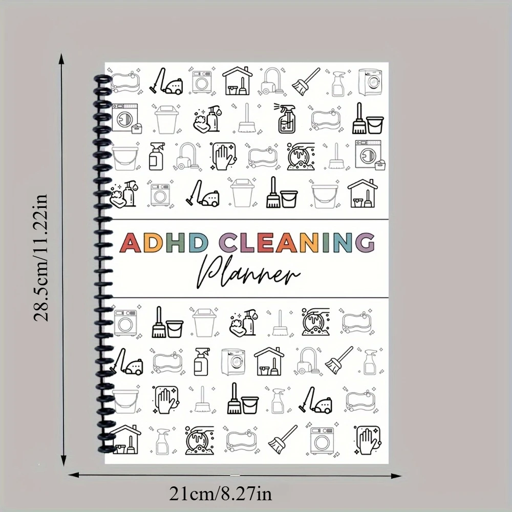 جدول خطة التنظيف ADHD، خطة تنظيف منزلية قابلة للتحرير، قائمة مرجعية للتنظيف اليومي والأسبوعي والشهري، قابلة للتعديل حسب الطلب
