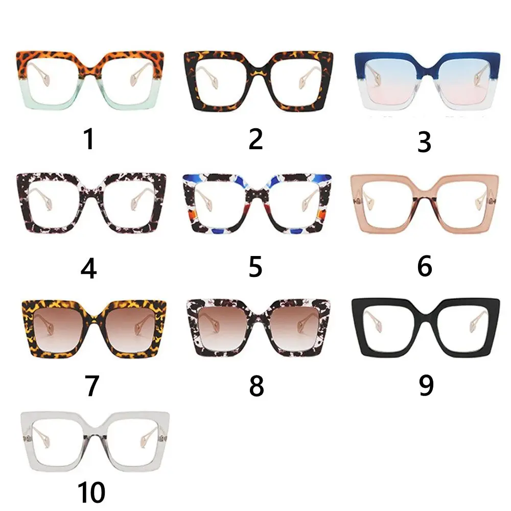 New Fashion Square Eyeglasses Optical Anti-blue Glasses Sunglasses Frame Eyewear Female Spectacles Vintage Oversized Accessories images - 6