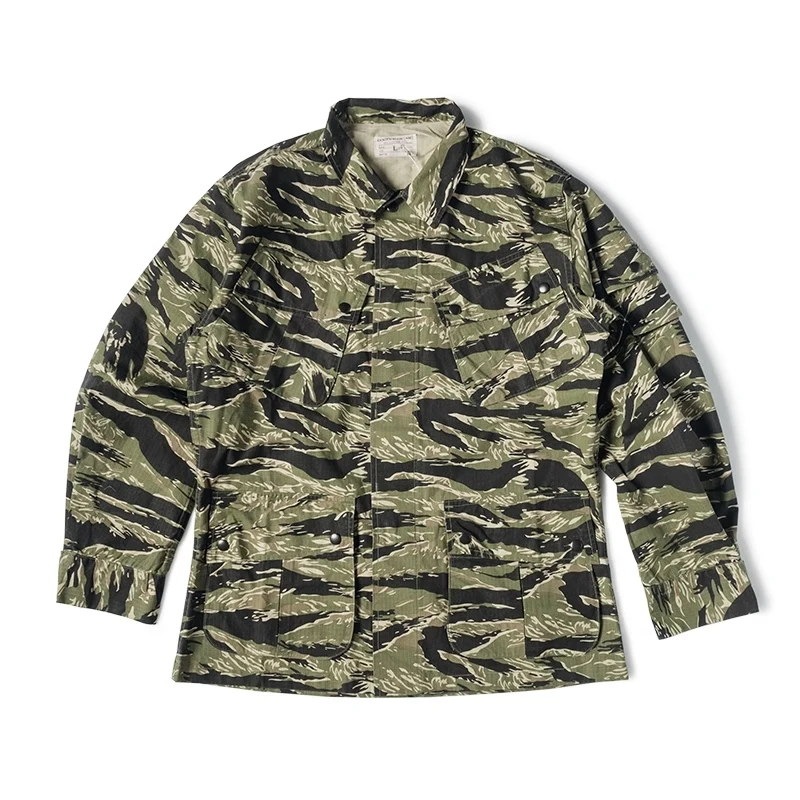 Non Stock JWD Pattern Tiger Stripe Camo Jacket Vietnam War Ripstop Tropical Combat Uniform