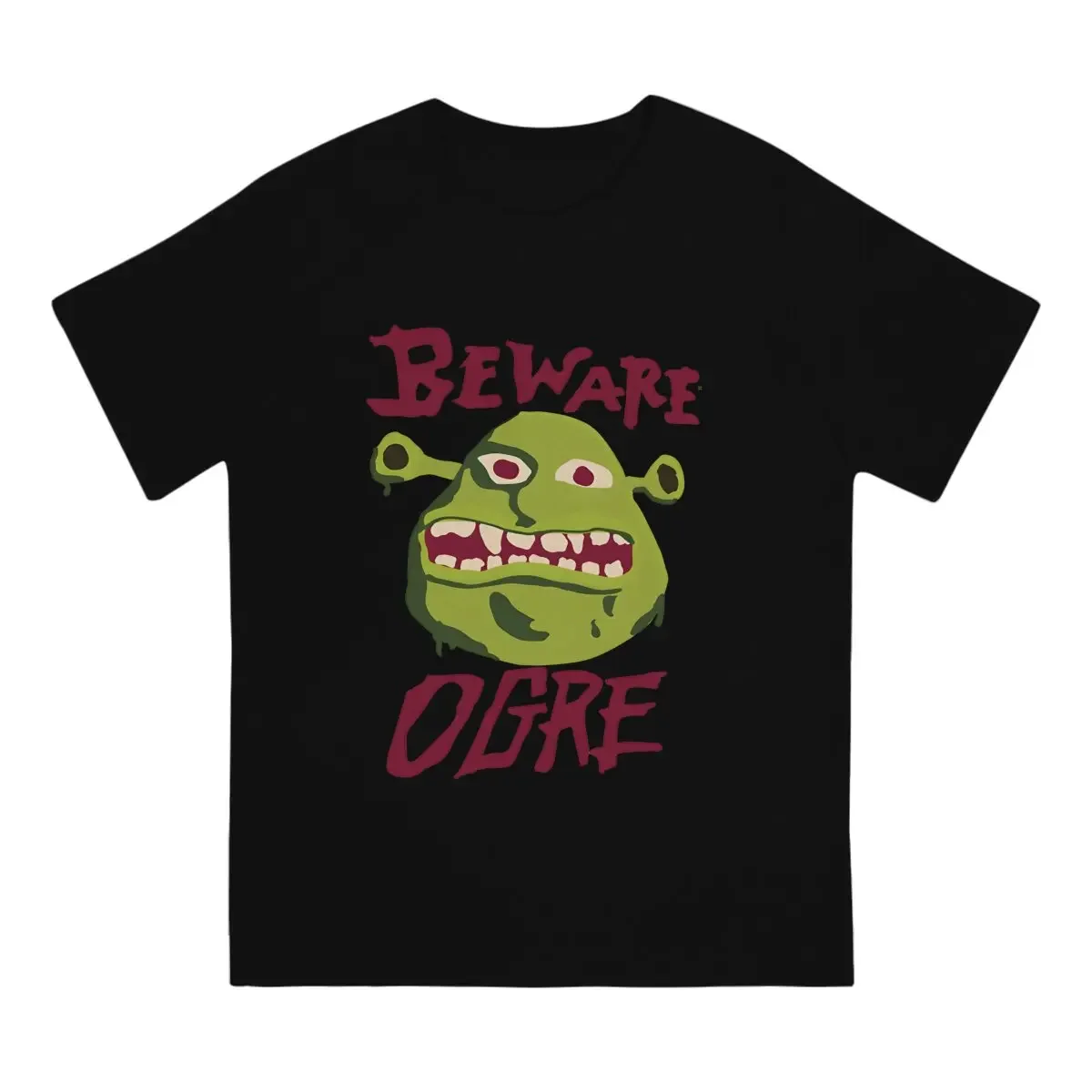 Classic Movie Shrek Cartoon Beware Ogre Graphic T Shirt for Woman Kawaii Harajuku Anime Tees Vintage Street Fashion Tops Y2k