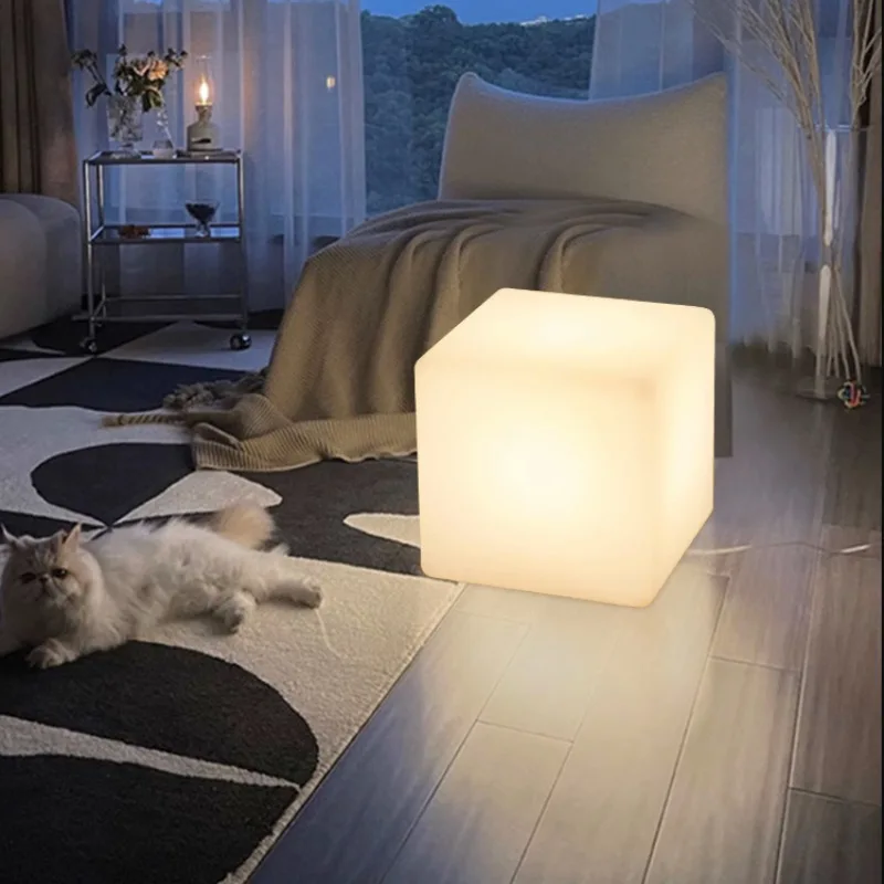 

Nordic Floor Lamp Living Room Bedroom Ins Style Minimalist Modern Bedside Table Lamp Creative Luminous Stool