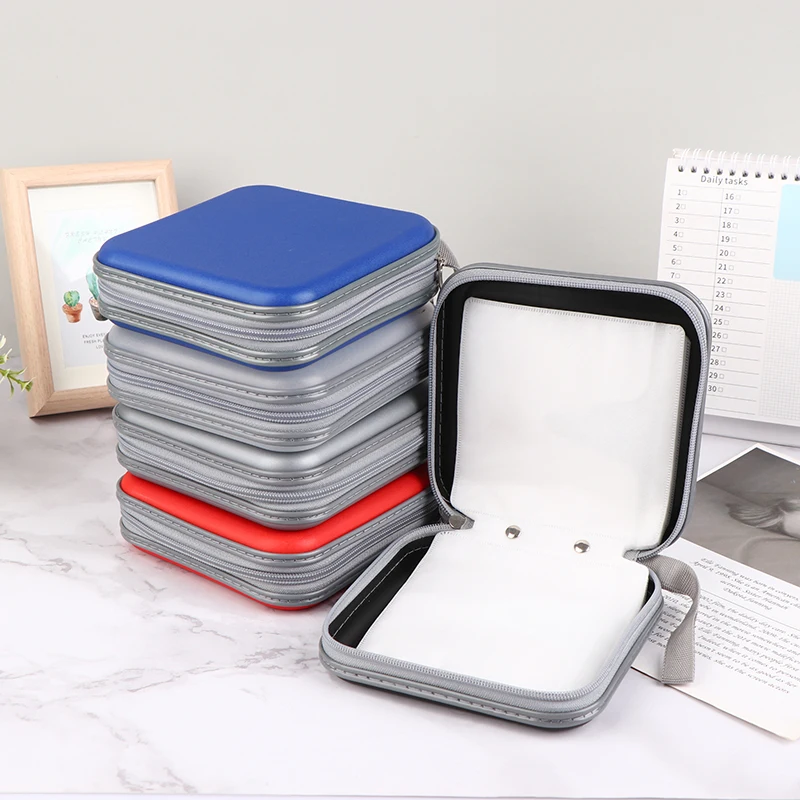 1Pc CD Case Portable Waterproof Compression Package 40 Disc Capacity For Home Office Car Storage Packing Box