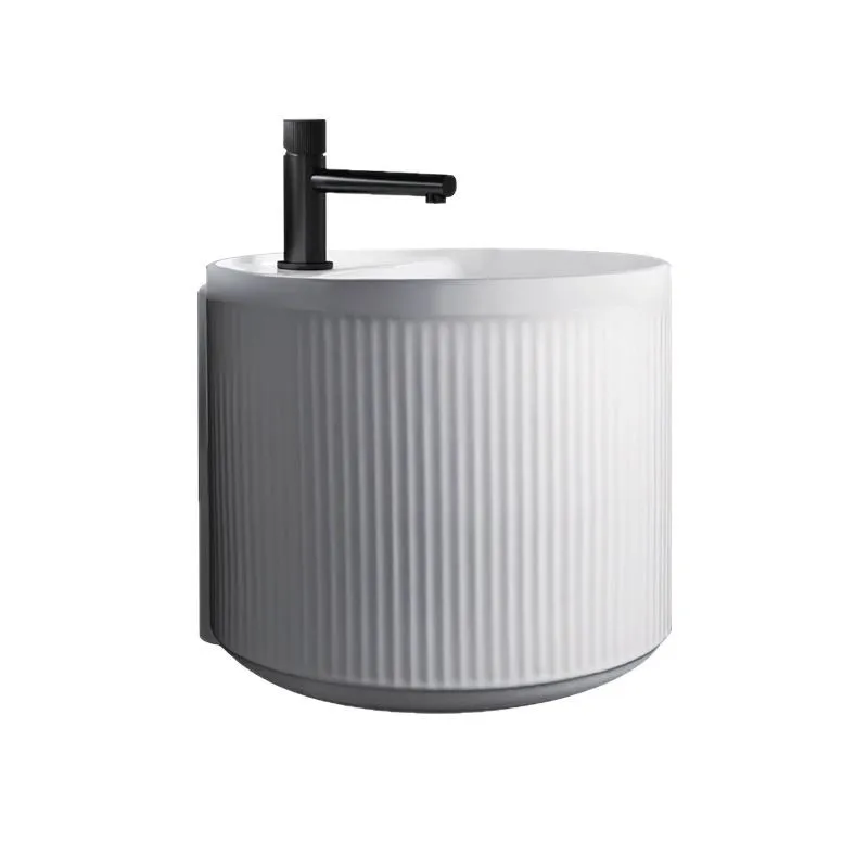 

Small-sized ceramic hanging basin Circular wall-mounted wash basin Suspension wall-mounted washbasin grille design