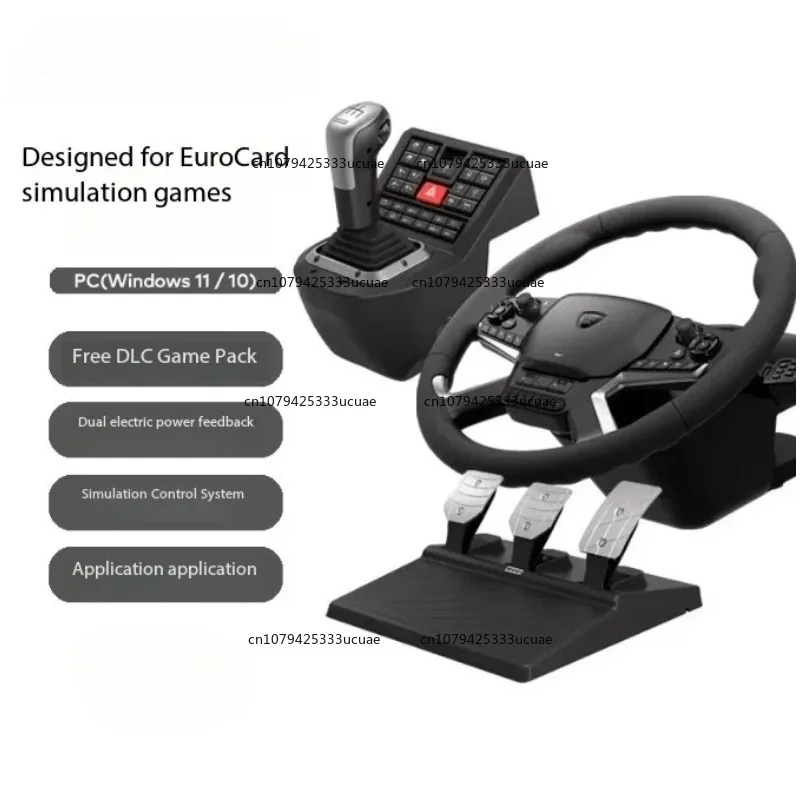 Kit de controlador de volante de simulador de camión de retroalimentación de fuerza para emulador de juego de camión de PC