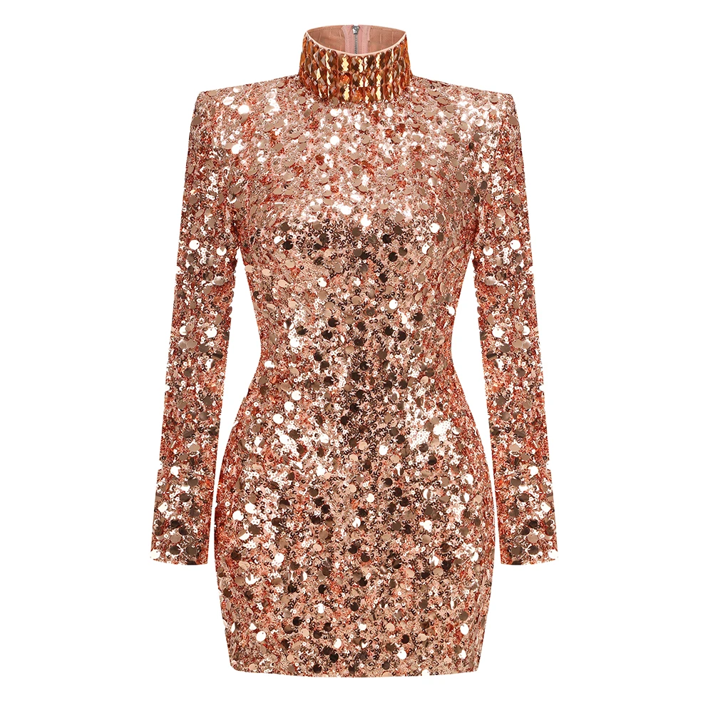 bandage dress long sleeve Mew Mews Duald Long Sleeve Crystal Bandage Dress main image 1