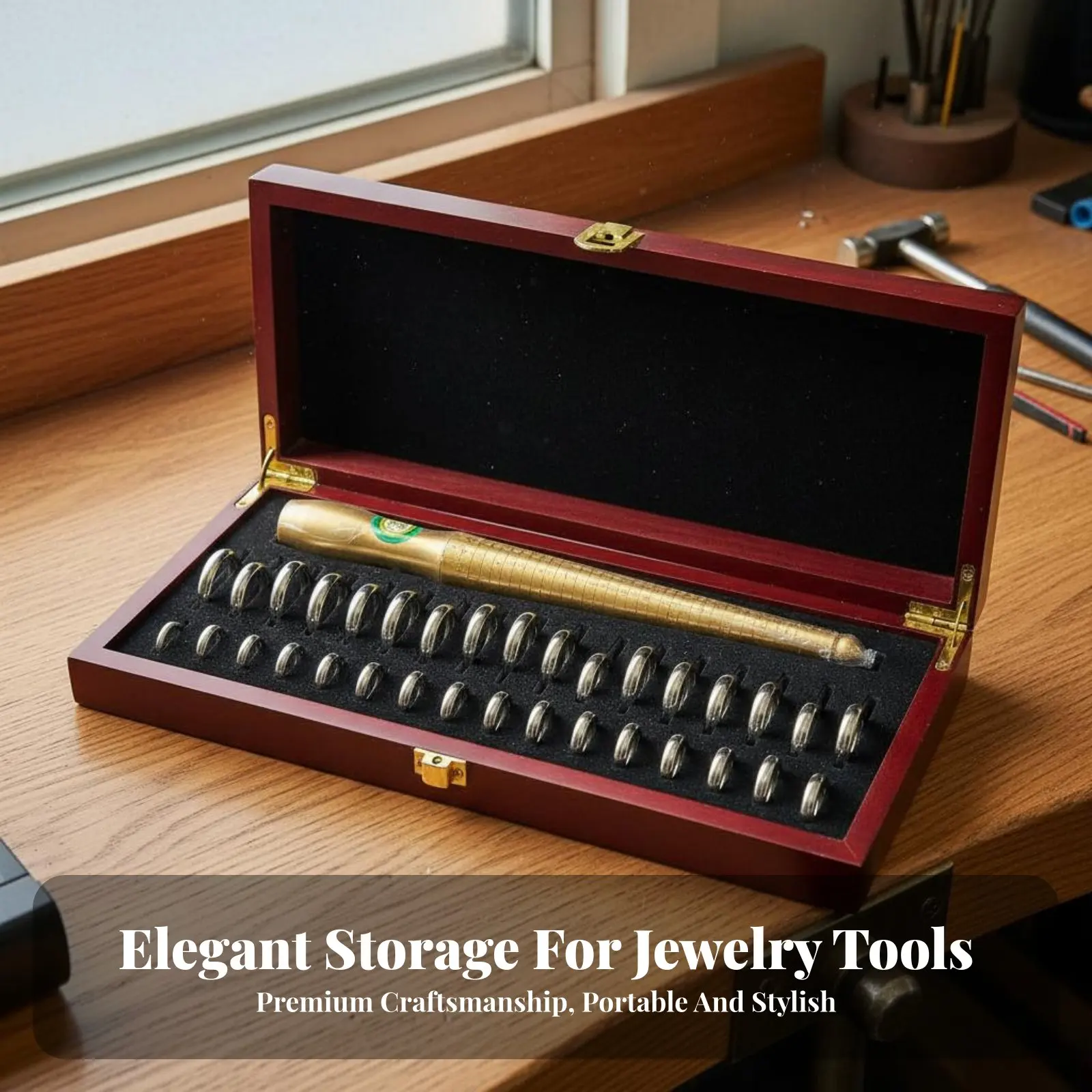 

Band Sizer Tool Set Long-Lasting Construction Band Finger Sizing Rod and Gauge Kit Finger Size Measuring Tool Easy to Use