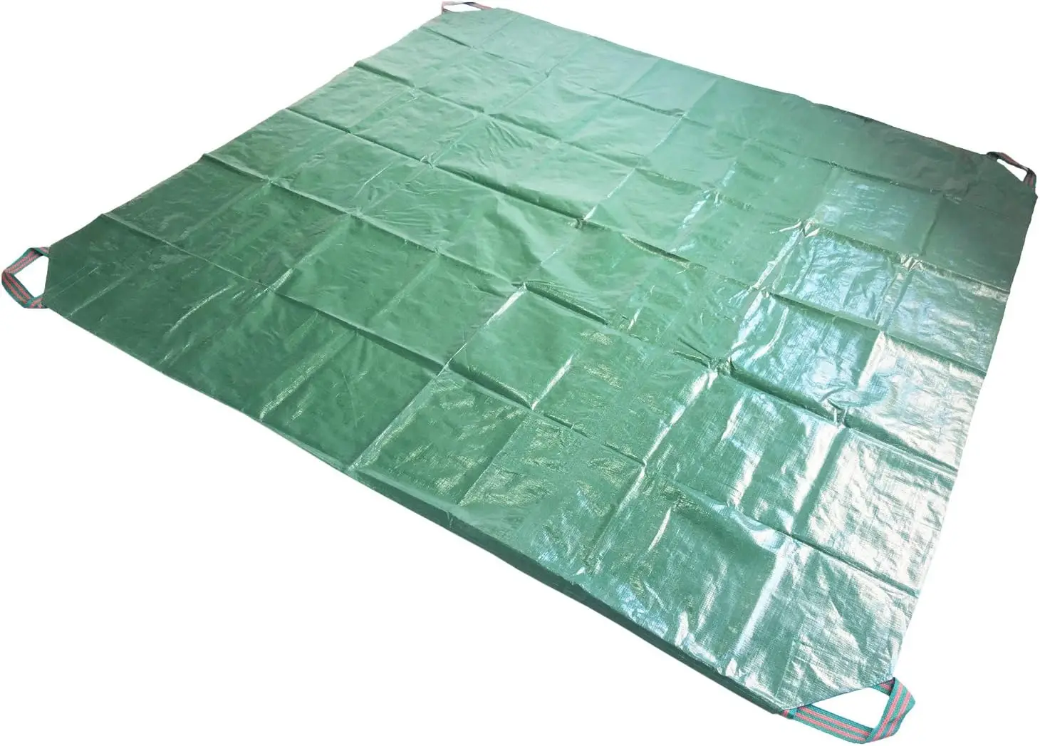 

7x7 Ft Waterproof Leaf Tarp with 4 Handles for Sandbox Cover, Yard Garden, Camping, and Patio Fire Pit
