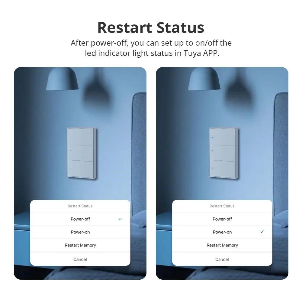 Zemismart WiFi 1 2 3 4 Gangs Wall Light Switch With Neutral Work with Tuya App Remote Control US Interruptor Alexa Google Home