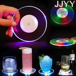 JJYY LED 코스터 빛나는 병 스티커 조명 램프, 크리스마스 바 KTV 웨딩 파티 칵테일 음료 컵, 꽃병 장식