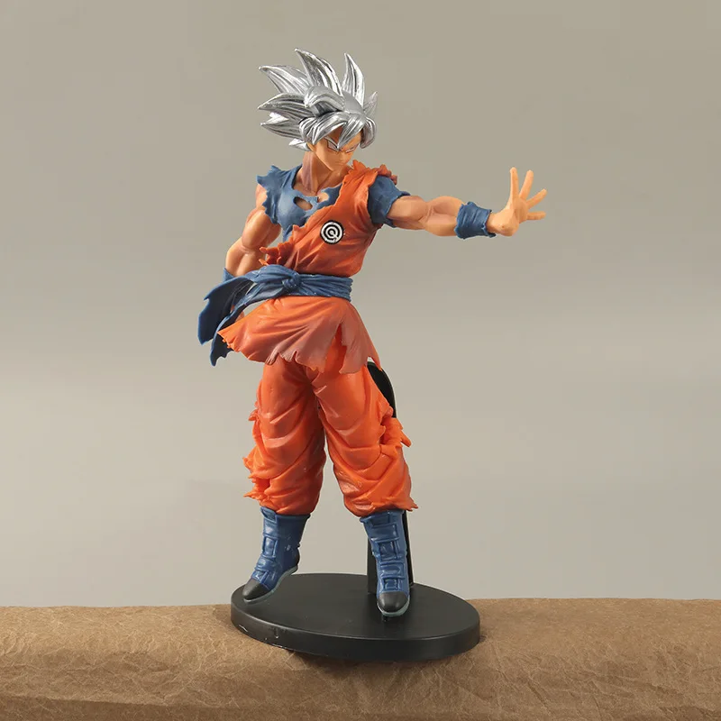 Cartoon Anime Dragon Ball Toy SDHB Monkey King Goku Figure Free-Spirited Silver Hair Action Model Birthday Gift Cartoon Ornament