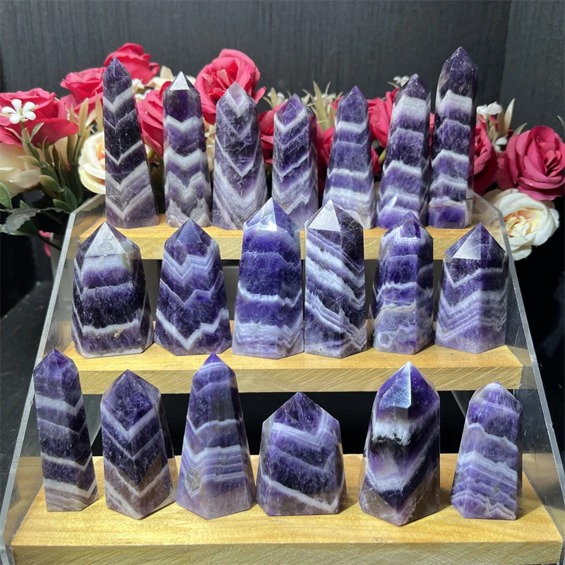 

Wholesale High Quality Natural Healing Crystal Reiki Dream Amethyst Point For Gift