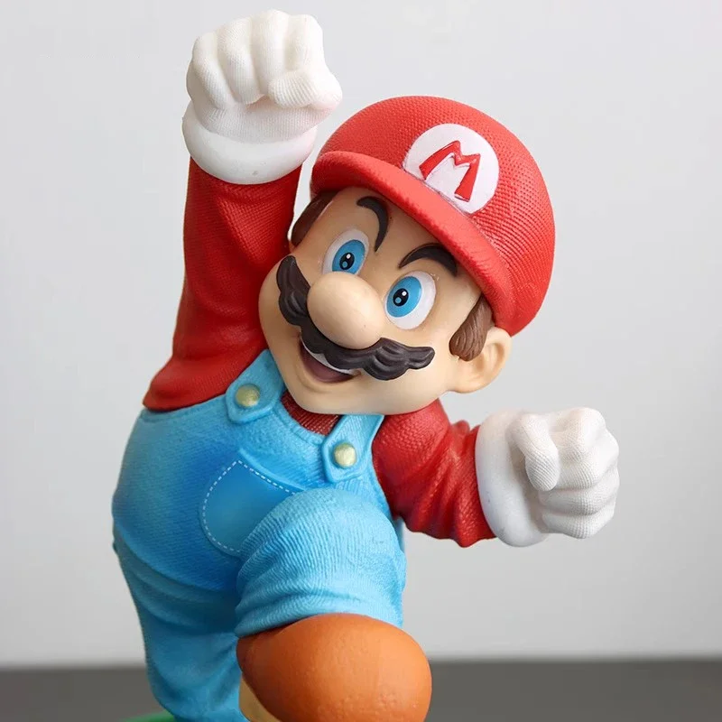 Super Mario Action Figures Jump Anime Model Toys Home Decoration 24cm Mario Juguetes for Kid Christmas Gift