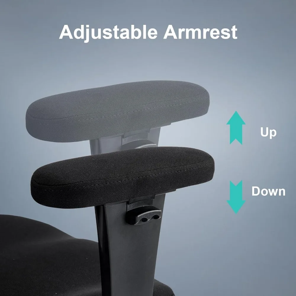 Ergonomic Office Chair with Mesh Back, Adjustable Lumbar Support and Armrests for Comfortable Computer Desk Use