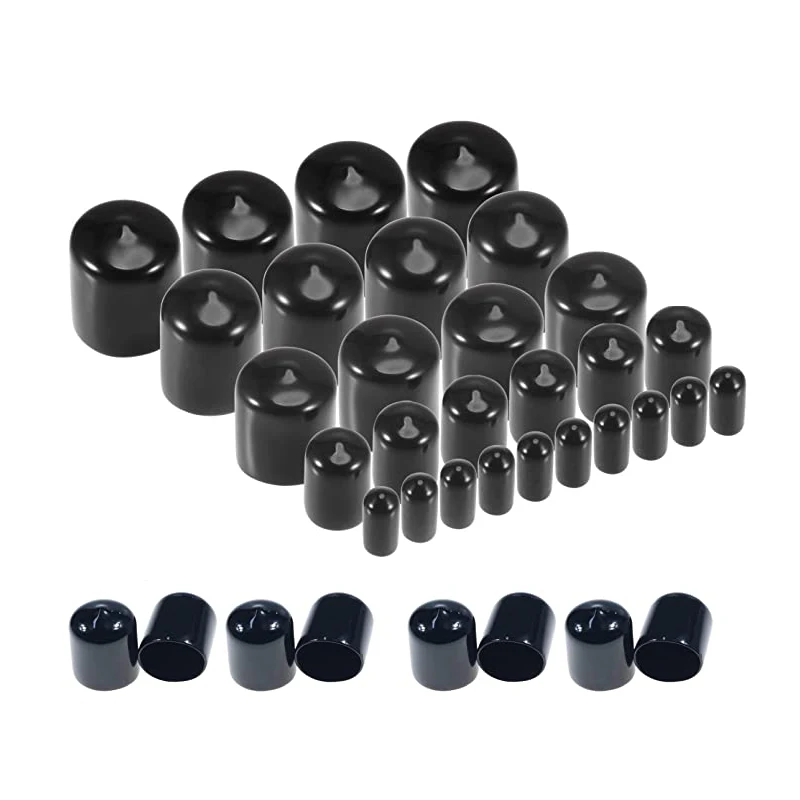 10/25/50pc rubber end cap, screw end cap, plastic tube, hub thread protector, push in cap, rubber cap, rubber threaded cap