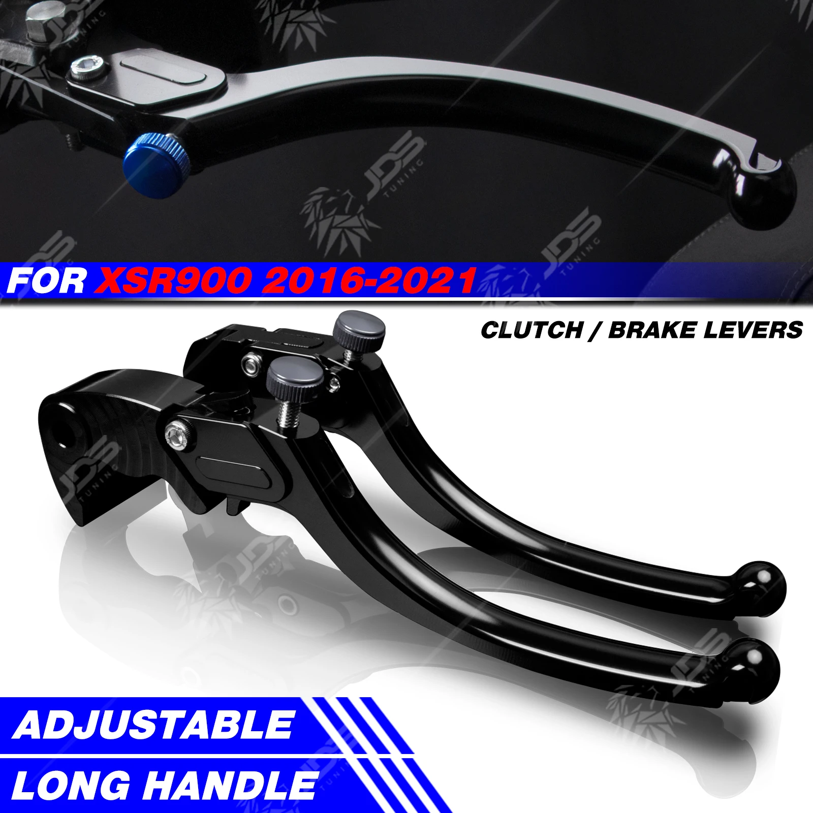 

JDSTUNING For Yamaha XSR900/XSR 2016-2021 Stepless Clutch Lever Brake Lever Set Long Handle Levers Motorcycle Accessories Parts